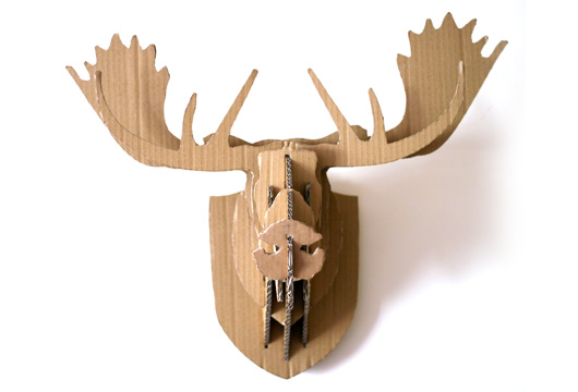 Cardboard Box Moose Head Wall Hanging