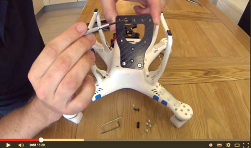 How to install a Carbon Fiber Adapter Mounting Plate for a Tarot T-2D gimbal on DJI Phantom 2 