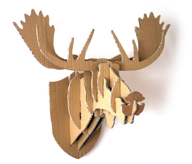 How to make your own Cardboard Box Moose Head Wall Hanging