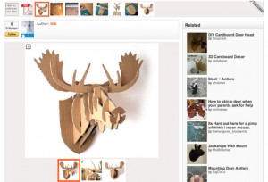 Cardboard Box Moose Wall Hanging by N36
